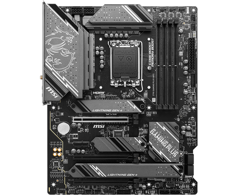 MB s1700 MSI Z790 Gaming Plus Wifi, 4*DDR5, 3*PCI Ex16, 1*PCI Ex1, 4*M.2, 2*Type C, 1*USB3.2 Gen2, 6*USB3.2 Gen1, 8*USB2.0, 6*SATA3.0, 2.5 G, DP, HDMI, ATX, RTL