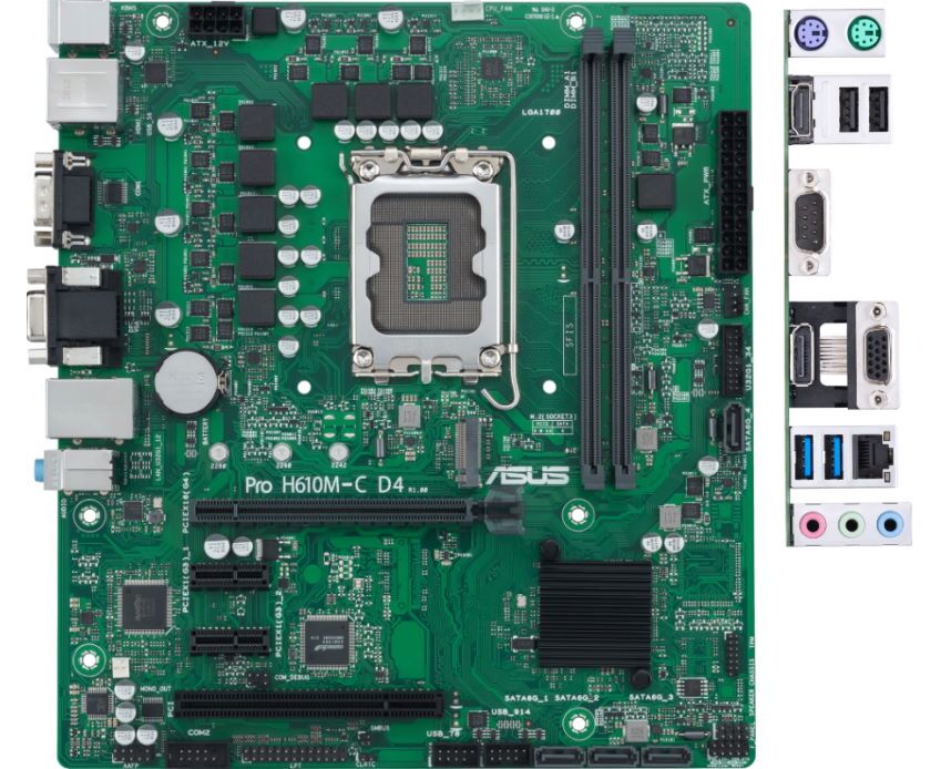 Материнская плата ASUS Pro H610 M-C D4-CSM (90 MB1 A30-M0 EAYC)