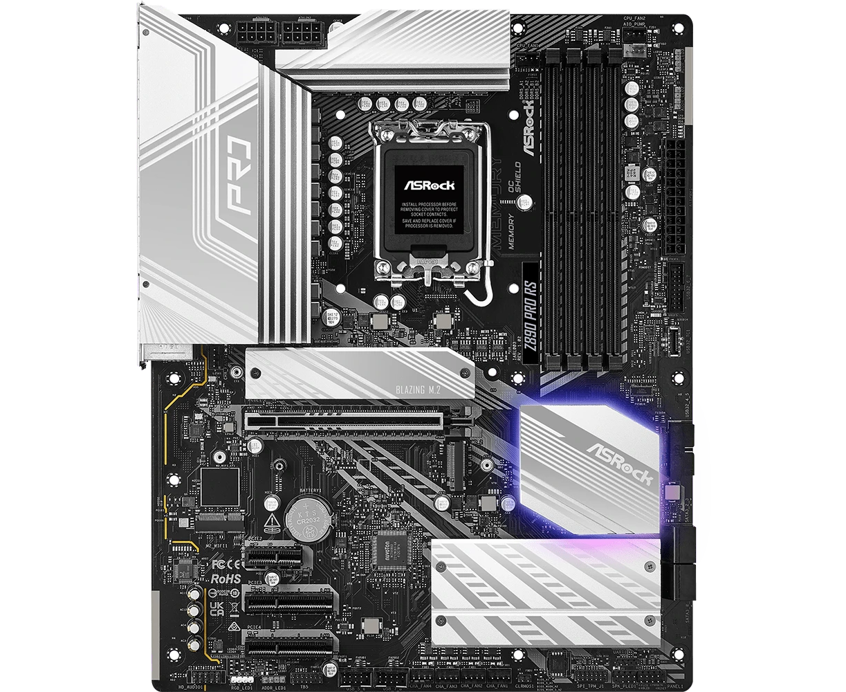 Материнская плата ASROCK Z890 Pro RS Intel Z890 Memory DDR5 1x USB type C