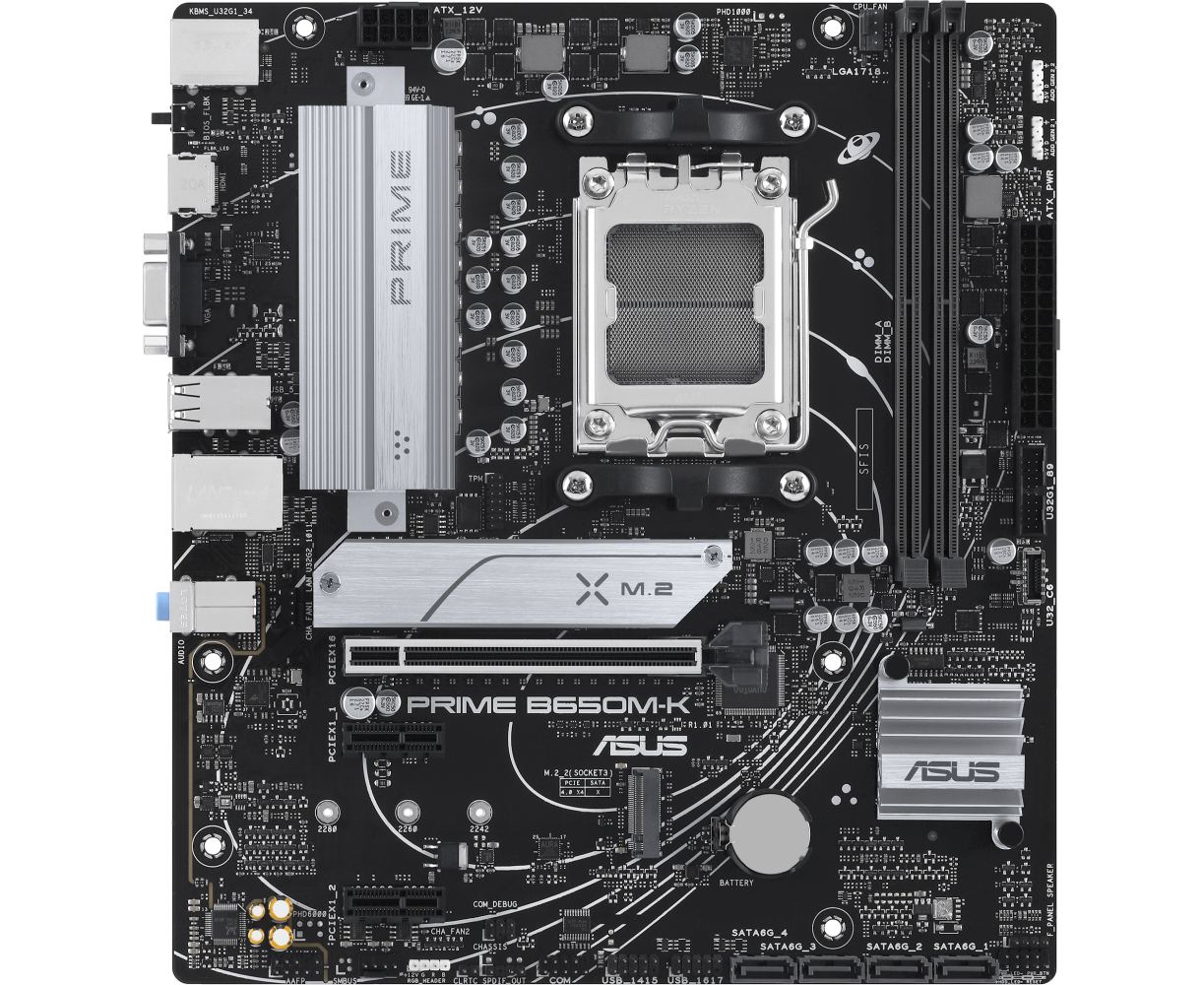 MB s AM5 ASUS PRIME B650 M-K 90 MB1 F60-M0 EAY0 m ATX 2x DDR5 PCI Ex16 2x PCI Ex1 2x M.2 HDMI VGA 2.5 GLAN
