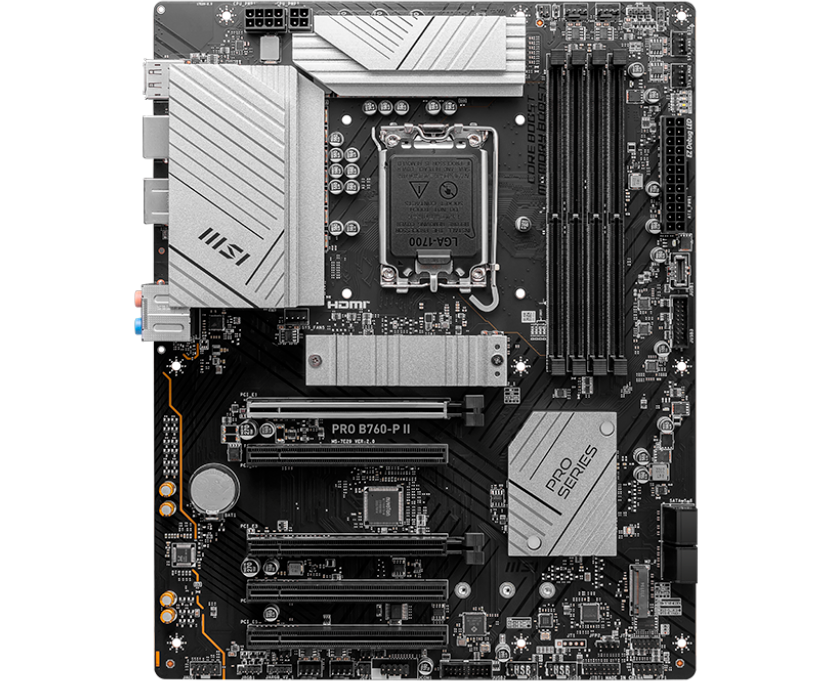 Материнская плата MSI Pro B760-P II Soc-1700 Intel B760 4x DDR5 ATX AC`97 8ch(7.1) 2.5 Gg+HDMI+DP