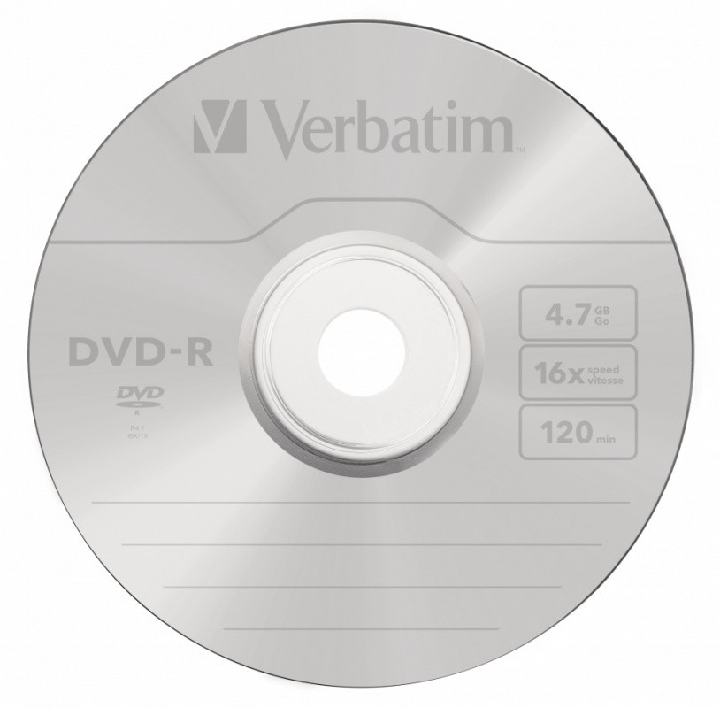 Диск DVD-R Verbatim 4.7 Gb 16x Bulk (10шт) (43 729)