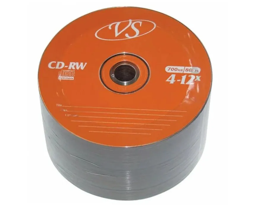 Диск CD-RW VS (VSCDRWB5003) 700 Mb, 12x, Bulk (50), (50/600)