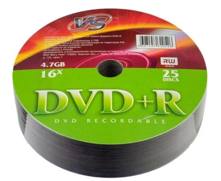 VS DVD+R 4,7 GB 16x Shrink/25