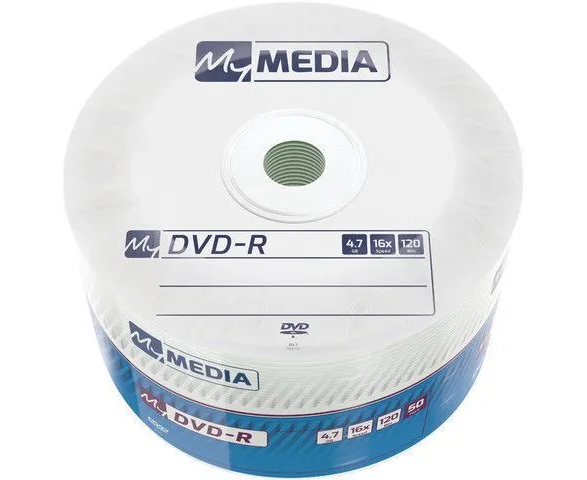 Диск DVD-R My Media (69200) 4.7 Gb 16x Pack wrap (50шт)