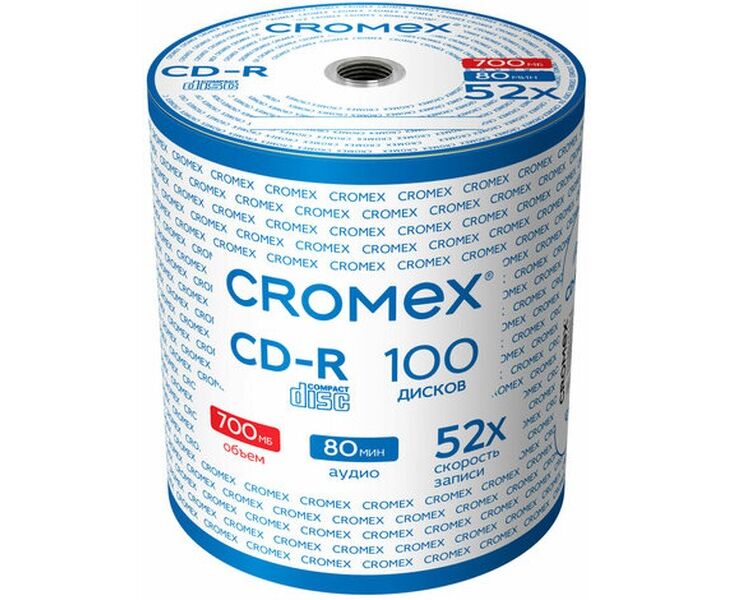 Диск CD-R CROMEX 513779 700 Mb, 52x, Bulk (термоусадка без шпиля) 100шт