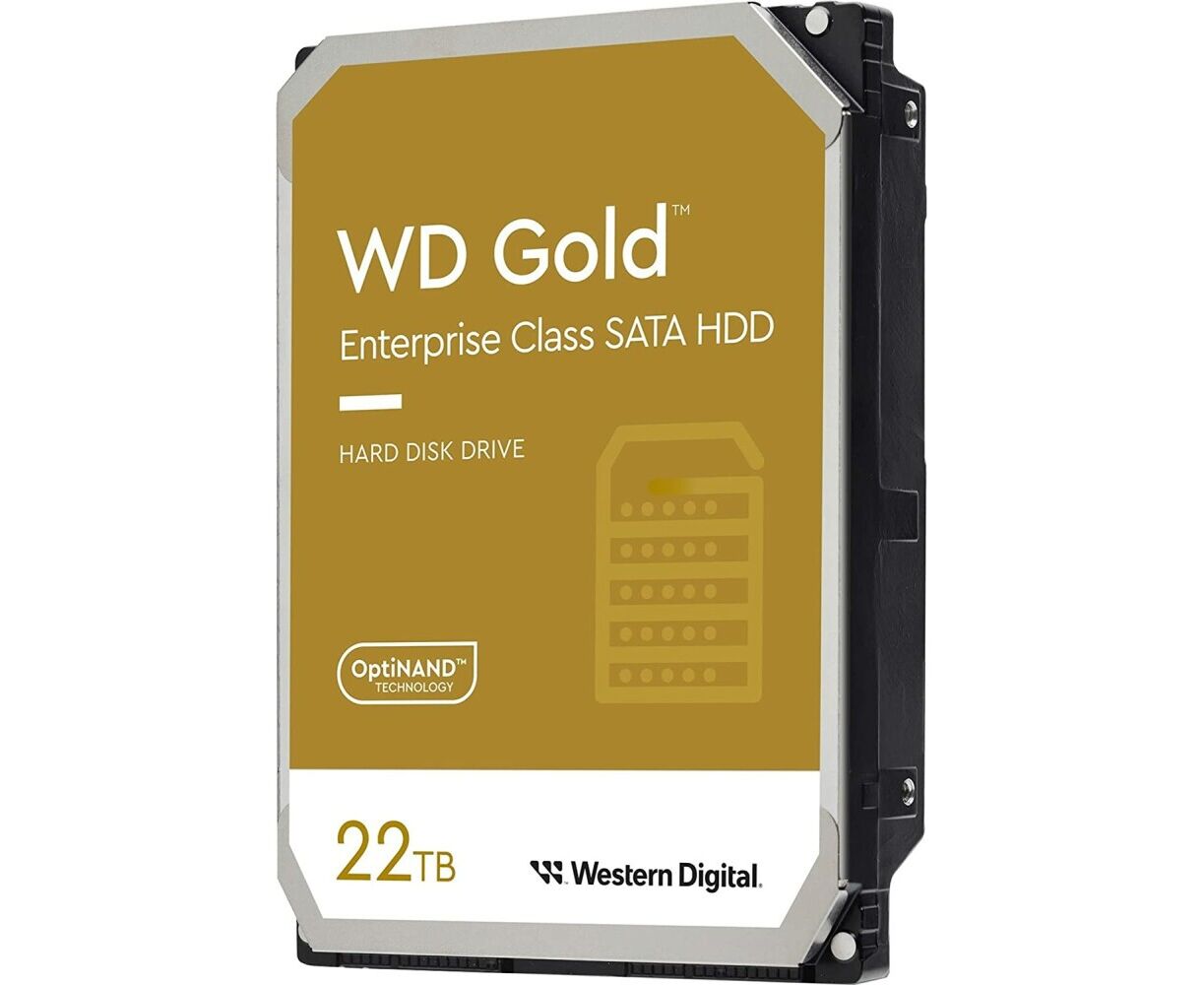 HDD Western Digital Gold WD221 KRYZ 22 TB 3.5" 7200 RPM 512 MB 512e SATA-III