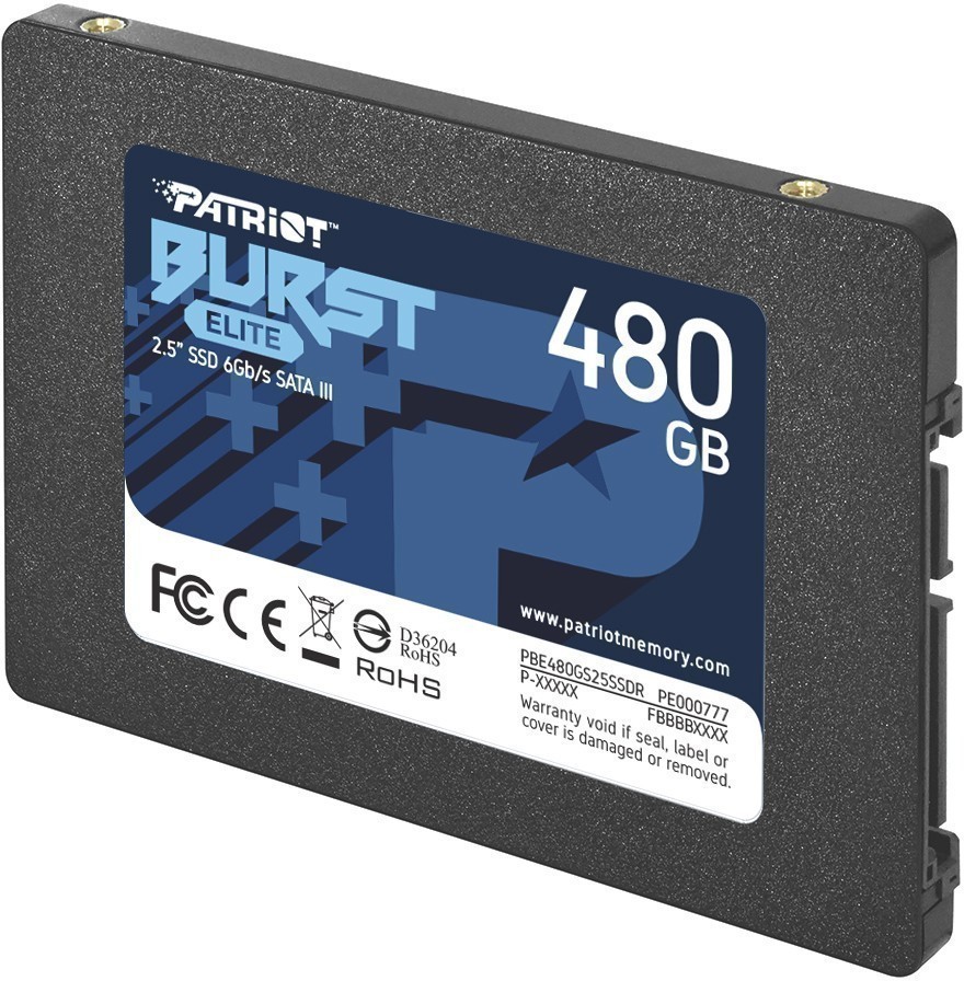 SSD Patriot SATA III 480 Gb PBE480 GS25 SSDR Burst Elite 2.5"