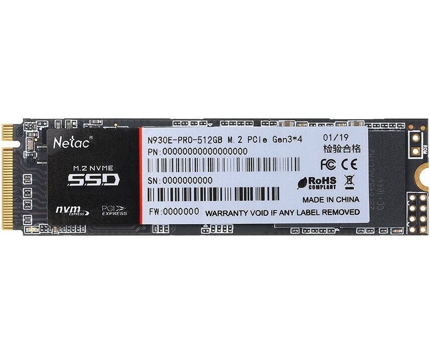 SSD Netac N930 E Pro 512 GB (NT01 N930 E-512 G-E4 X) NV Me M.2 PCI-e3.0