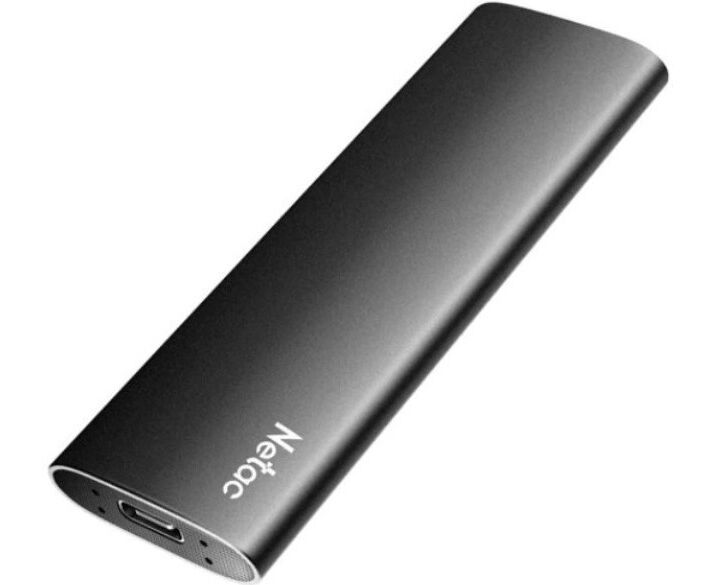 SSD Netac Z Slim (NT01 ZSLIM-002 T-32 BK) Black 2 TB USB 3.2 Gen 2 Type-C External SSD, R/W up to 550 MB/480 MB/s