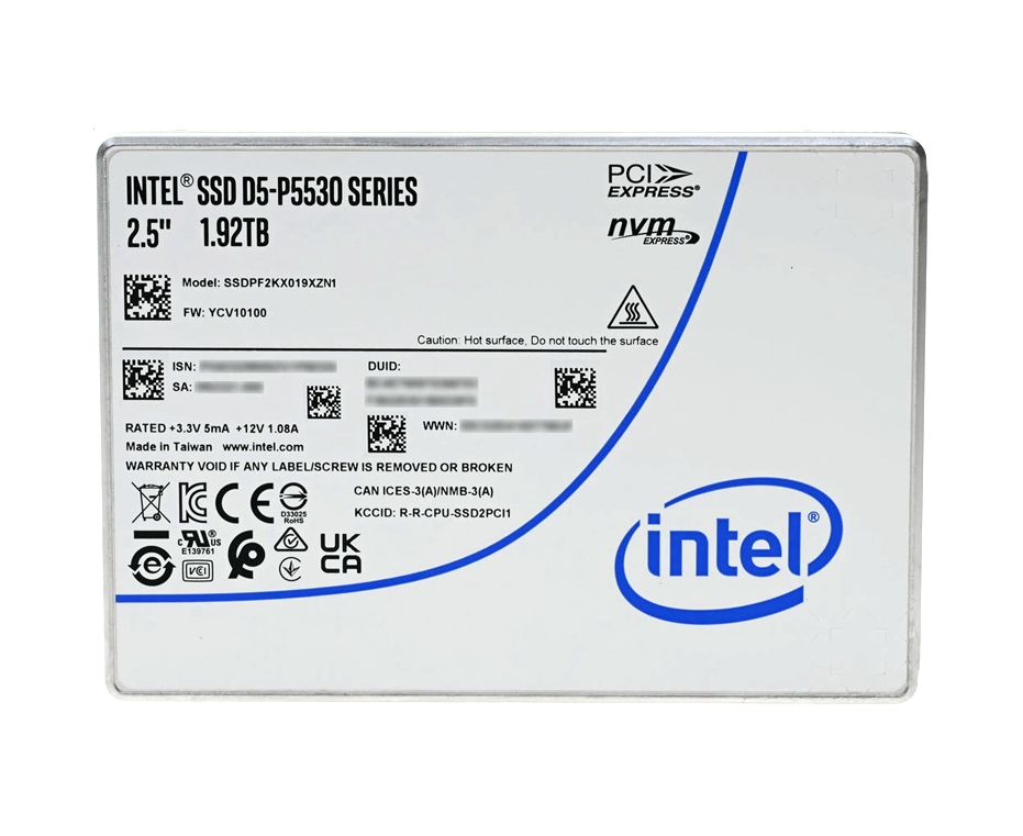 Intel SSD D5-P5530 Series SSDPF2 KX019 XZN1 (1.92 TB, 2.5in PC Ie 4.0 x4, TLC)