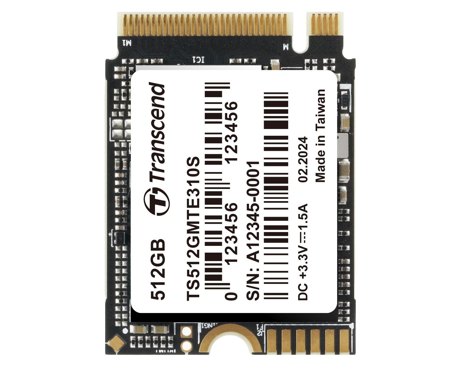 SSD Transcend GMTE310 S (TS512 GMTE310 S) 512 GB, 3 D TLC NAND, M.2 2280,PC Ie Gen3x4, DRAM-less