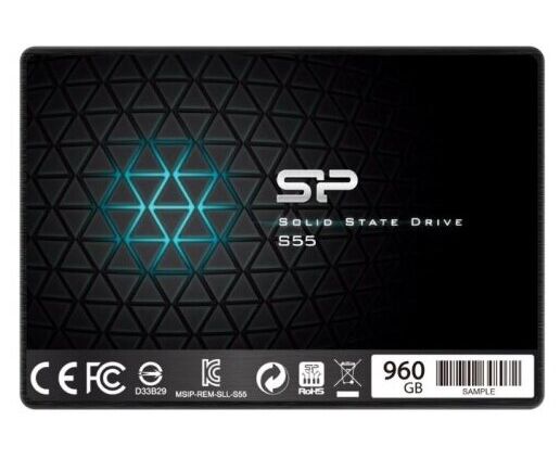 Внутренний SSD Silicon Power 960 GB S55, SATA-III, R/W - 550/500 MB/s, 2.5", PS3108, TLC