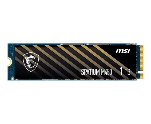 SSD MSI Spatium M450 S78-440 L0 M0-P83, 1000 GB, M.2(22x80mm), NV Me, PC Ie 4.0 x4, 3 D TLC, R/W 3400/2500, IO Ps , TBW 350