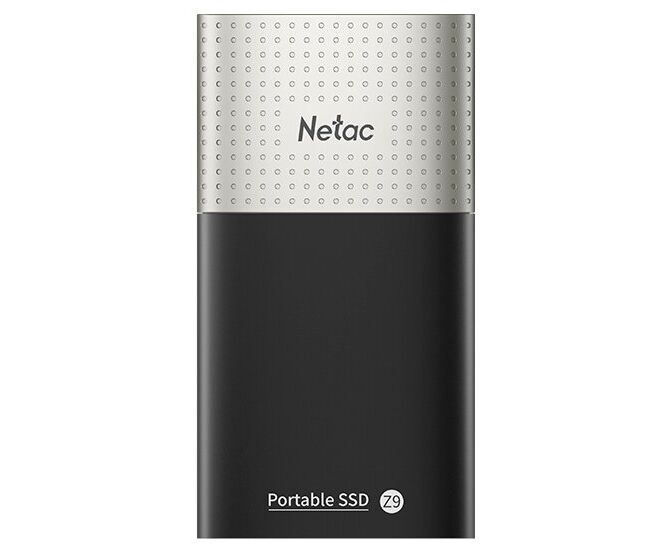 Внешний SSD Netac 500 GB Z9 USB-C чёрный/серебро, USB 3.2