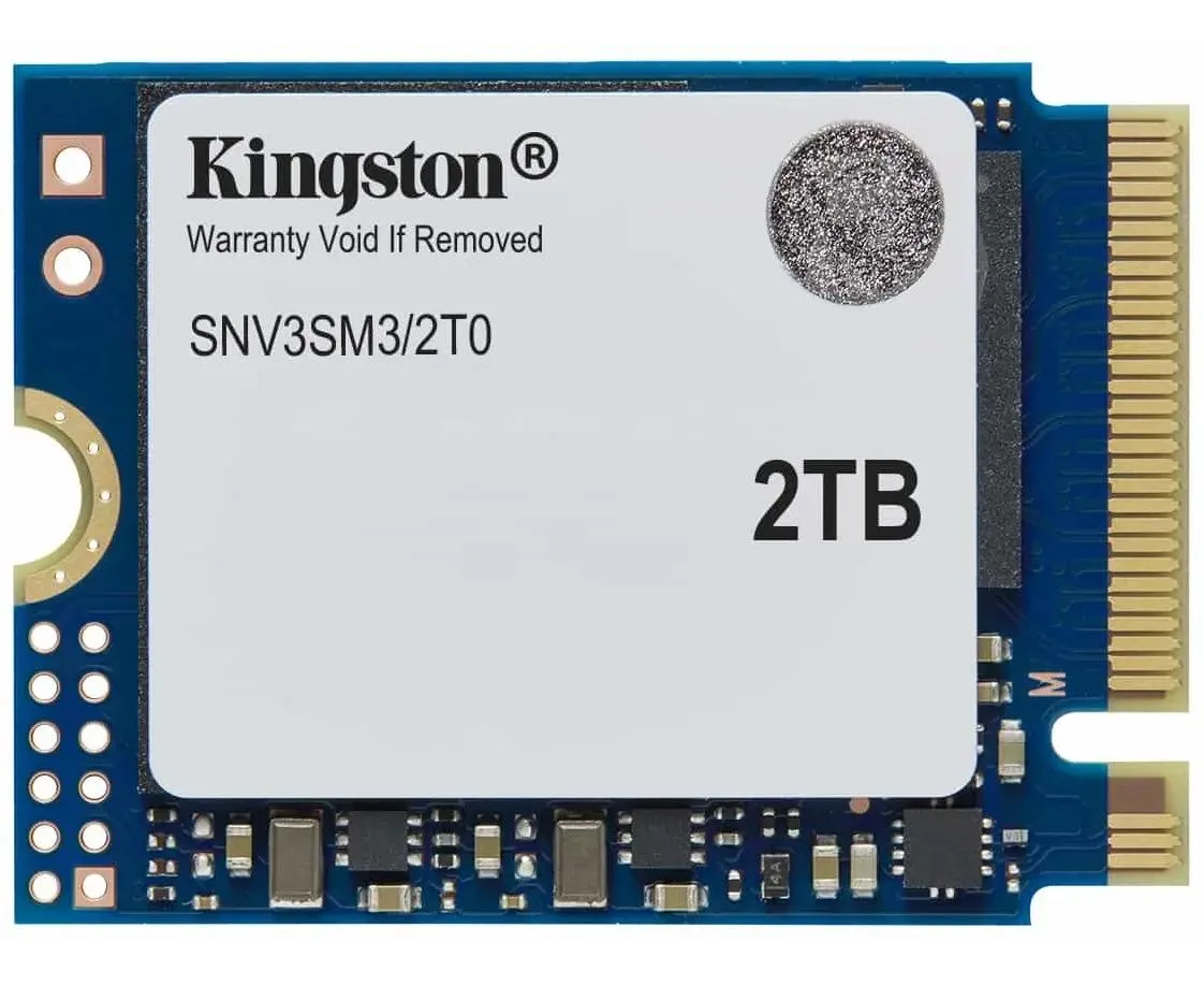 SSD Kingston NV3 SNV3 SM3/2 T0, 2000 GB, M.2(22x30mm), NV Me, PC Ie 4.0 x4, 3 D TLC, R/W 6000/5000 MB/s, TBW 640, DWPD 0.2