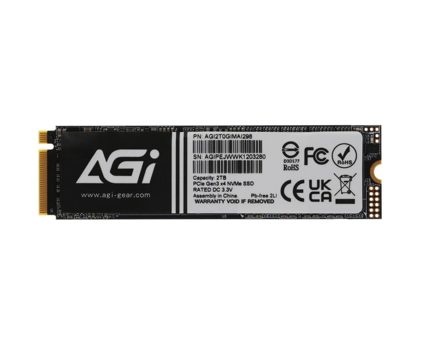 SSD AGI AI298 AGI2 T0 GIMAI298-CB M.2 PC Ie 2 TB Retail-Color Box