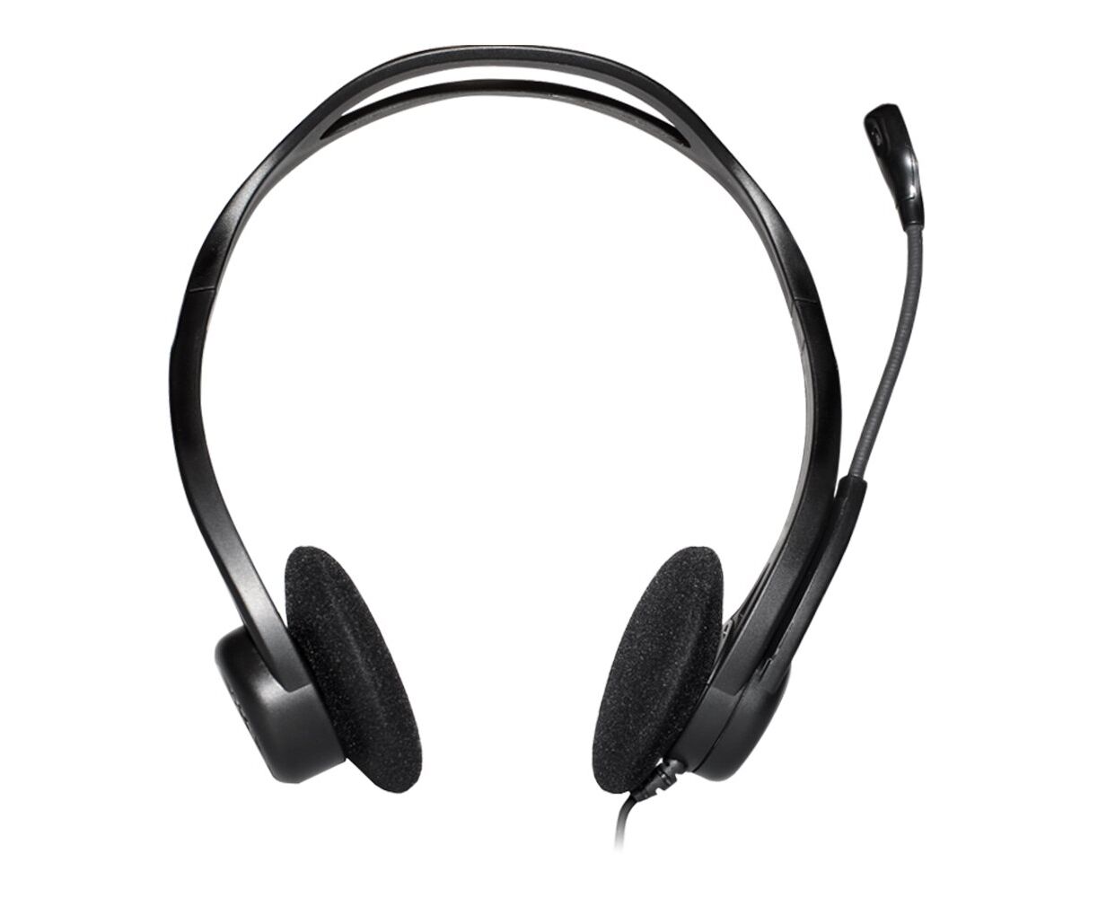 Наушники с микрофоном Logitech 960 черный 2.4м накладные оголовье (981-000100)