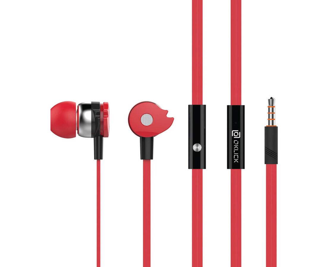 Наушники Oklick HS-S-210 1.2м красный