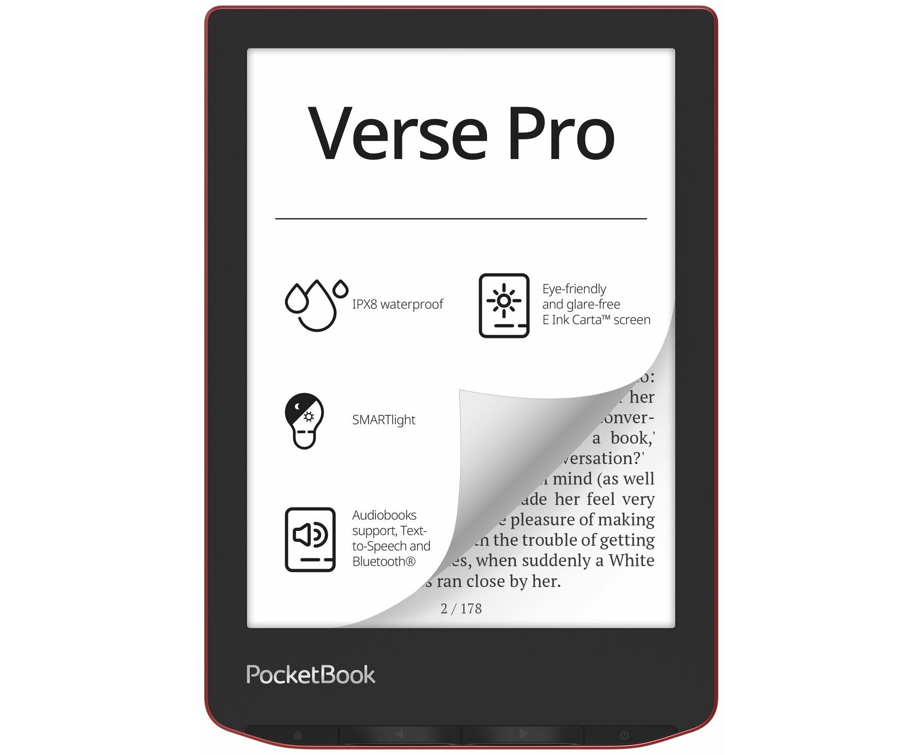 Электронная книга Pocket Book 634 Verse Pro Passion (PB634-3-WW) Red