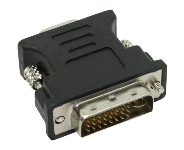 Конвертер DVI-I (папа) - D-SUB/VGA (мама), черный, Oem, Cablexpert A-DVI-VGA-BK