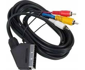 Кабель аудио-видео Ningbo SCART (m)/3х RCA (m) 3м черный (JSC005-3)