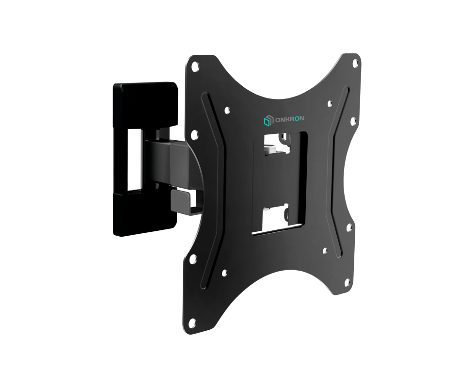22"-42" Кронштейн ONKRON M2 S Наклонно-поворотный, черный, макс. 200*200, 1 колено, наклон -2º+12º, поворот 80º макс от стены 35-205мм