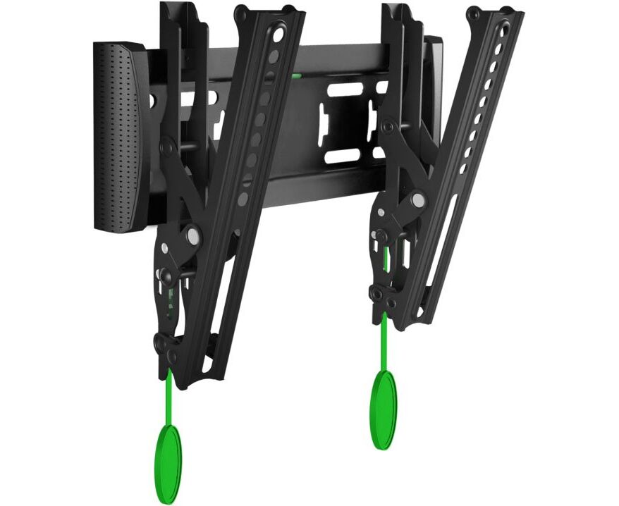17"-37'' Кронштейн ONKRON TM4 Наклонный, черный, макс 200*200 мм, наклон 15º, от стены 35-105 мм, макс вес 18.2 кг, встр уровень