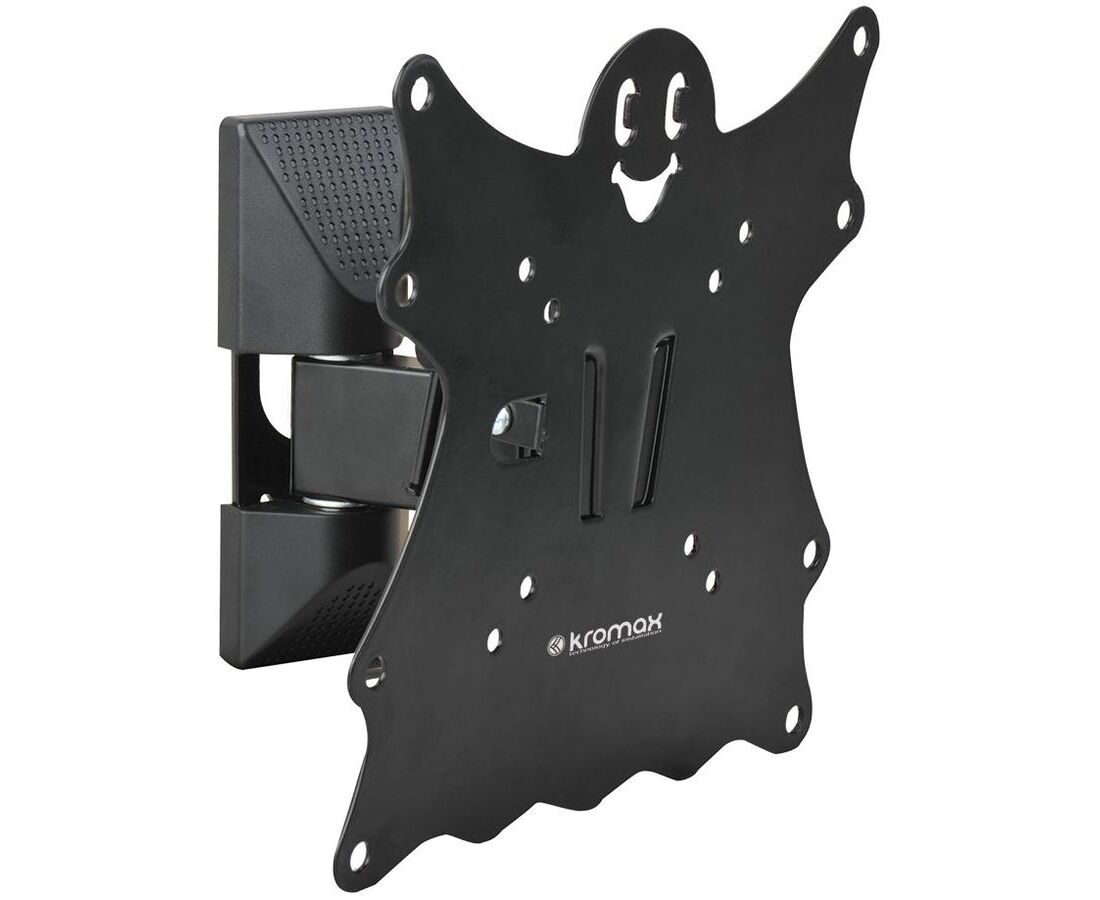 15"-42" Кронштейн Kromax CASPER-202 black ,max 30 кг, 3 ст св., нак. +5°-15°, пов. 90°, от ст. 57-110 мм, max VESA 200x200 мм.