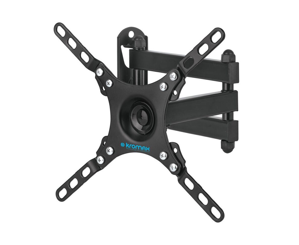 15"-42" Кронштейн Kromax DIX-13 black Наклонно-поворотный max 20 кг. 5 ст св., нак. ±15°, пов. 180°, от ст. 67-387 мм., max VESA 200x200 мм.
