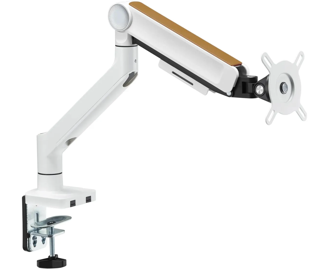 Кронштейн для мониторов Ultramounts UM732 W белый/коричневый 17"-32" макс.8кг крепление к столешнице поворот и наклон