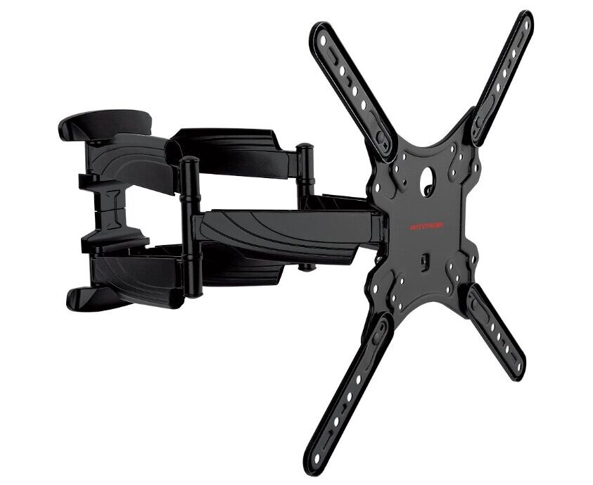 22"-65" Кронштейн Arm media COBRA-45 new black Наклонно-поворотный max 45 кг, 4ст св., нак. + 5° -10°, пов. 160°, от ст. 45-495 мм., max VESA 400x400