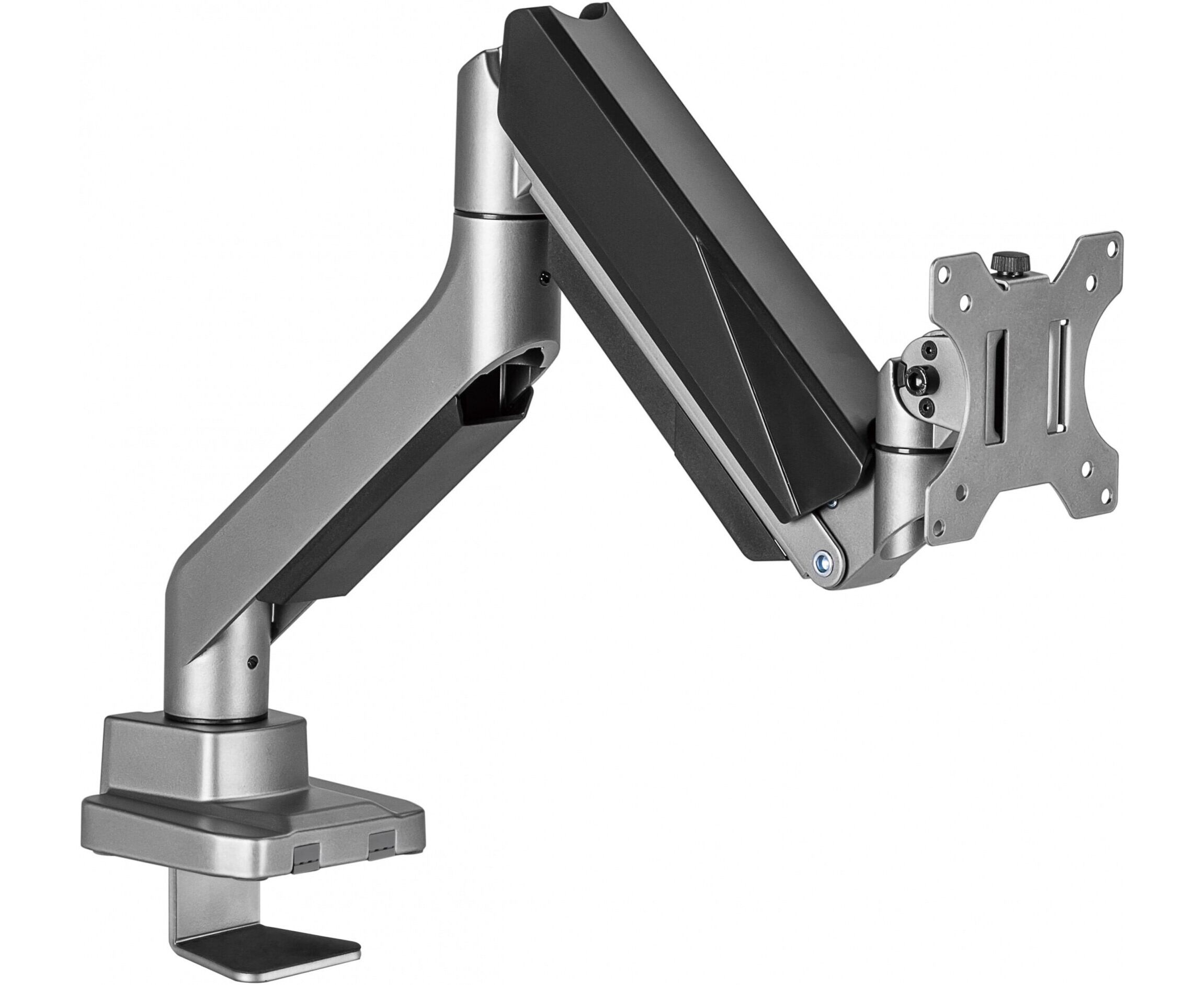 Кронштейн для мониторов Ultramounts UM 717 серебристый 17"-49" макс.18кг крепление к столешнице поворот и наклон