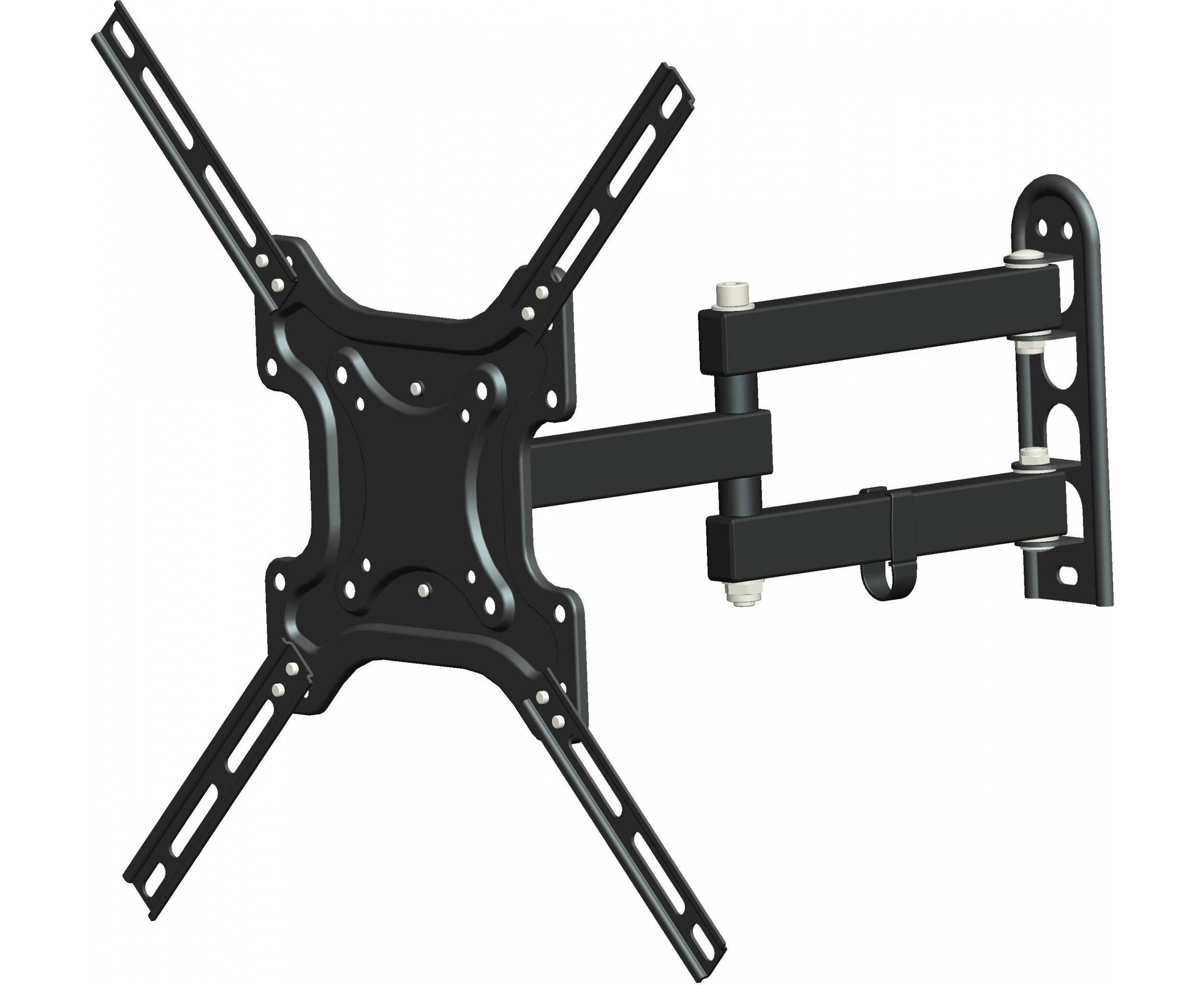 32"-65" Кронштейн Hama R1 118156 черный макс.25кг настенный поворотно-выдвижной и наклонный