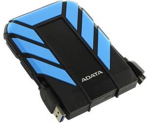 HDD ext 2.5" 1.0 TB USB3.1 ADATA Dash Drive Durable HD710 Pro, прорезиненный, черный/синий (AHD710 P-1 TU31-CBL) Waterproof/Dustproof/Shockproof, военный стандарт MIL-STD-810 G 516.6