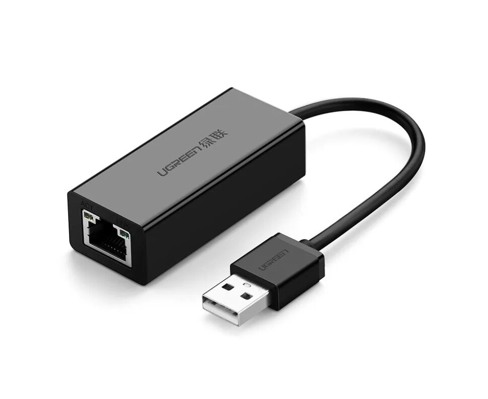 Адаптер U Green CR110 (20254) USB 2.0 10/100 Mbps Ethernet Adapterчерный