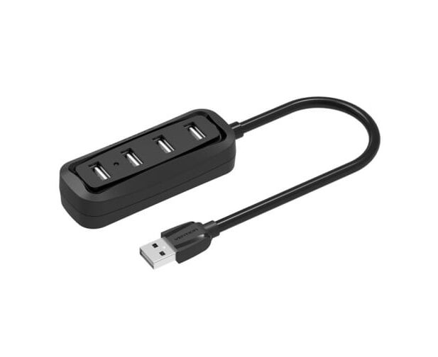 Концентратор Vention VAS-J43-B015 USB 2.0 на 4 порта черный