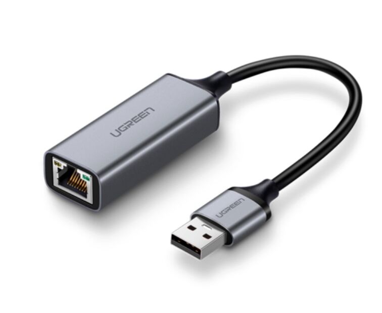 Адаптер U Green CM209 (50922) USB to RJ45 Ethernet Adapter Aluminum Caseсерый космос