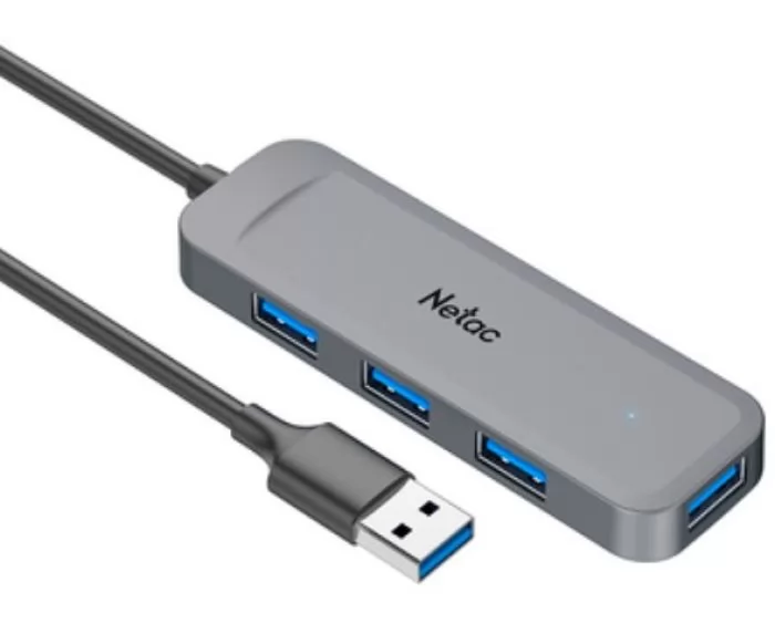 USB-концентратор Netac WF11 (NT08 WF11-30 GR) USB-A to USB3.0 x 4