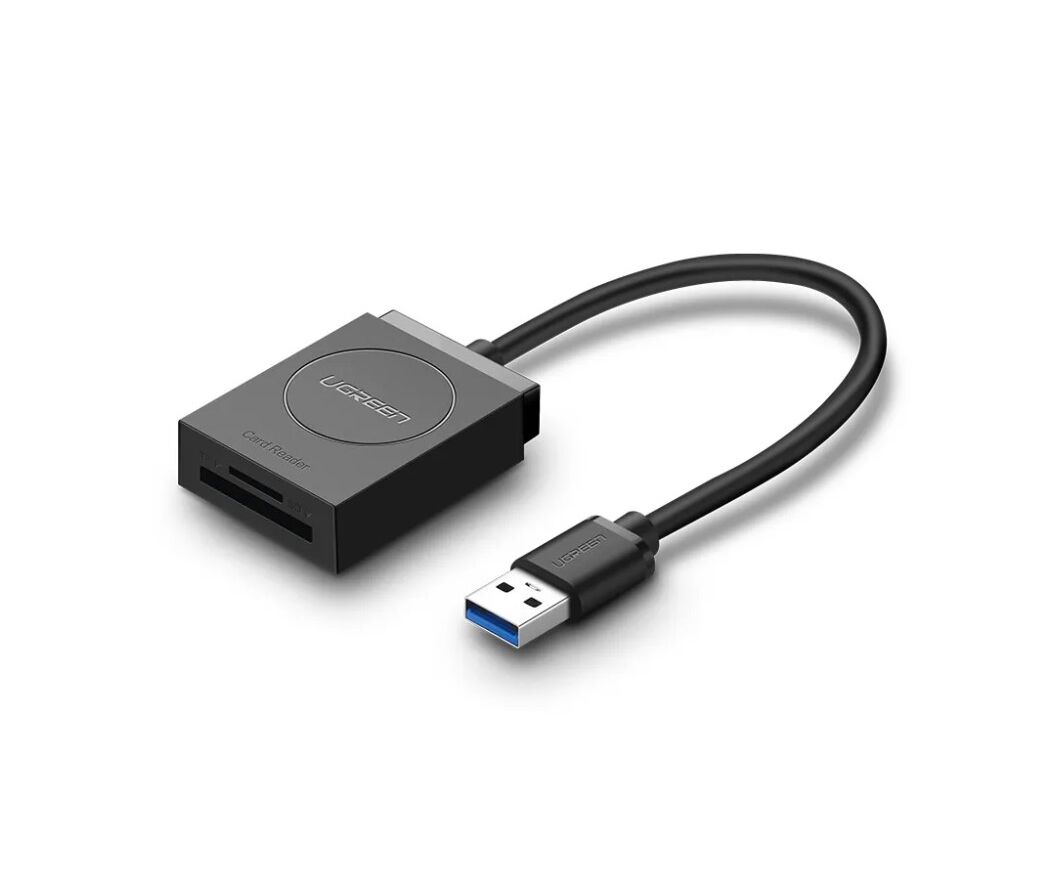 Кардридер U Green CR127 (20250) USB 3.0 Card Reader TF+SD черный