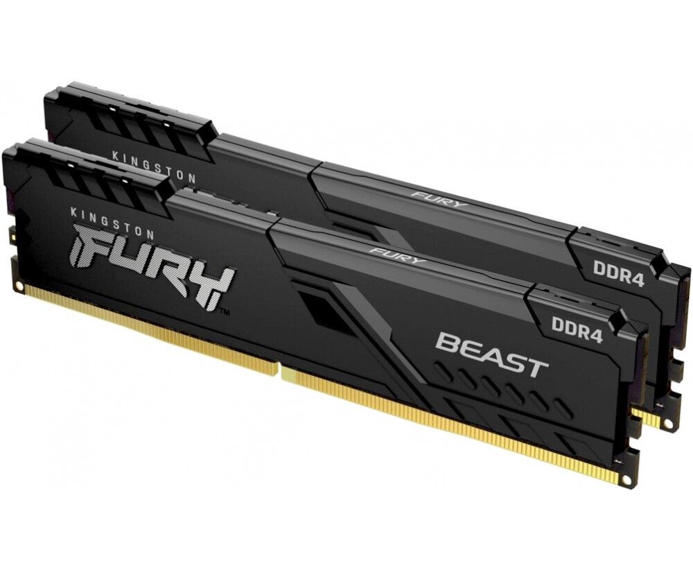 RAM Kingston 32 GB (2x16 Gb) DDR4-3200 PC4-25600 Fury Beast Black KF432 C16 BB1 K2/32