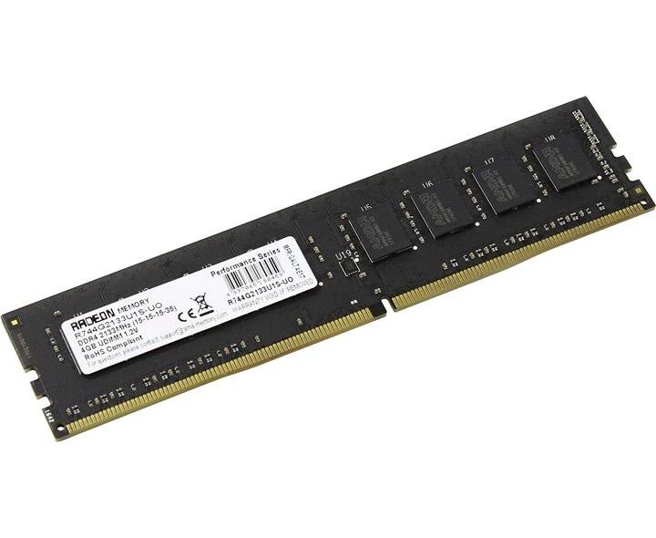 RAM 4 GB DDR4-2133 PC4-17000 AMD Radeon R7 Performance Black, CL15 (15-15-15-36), 1.2 V (R744 G2133 U1 S-UO)