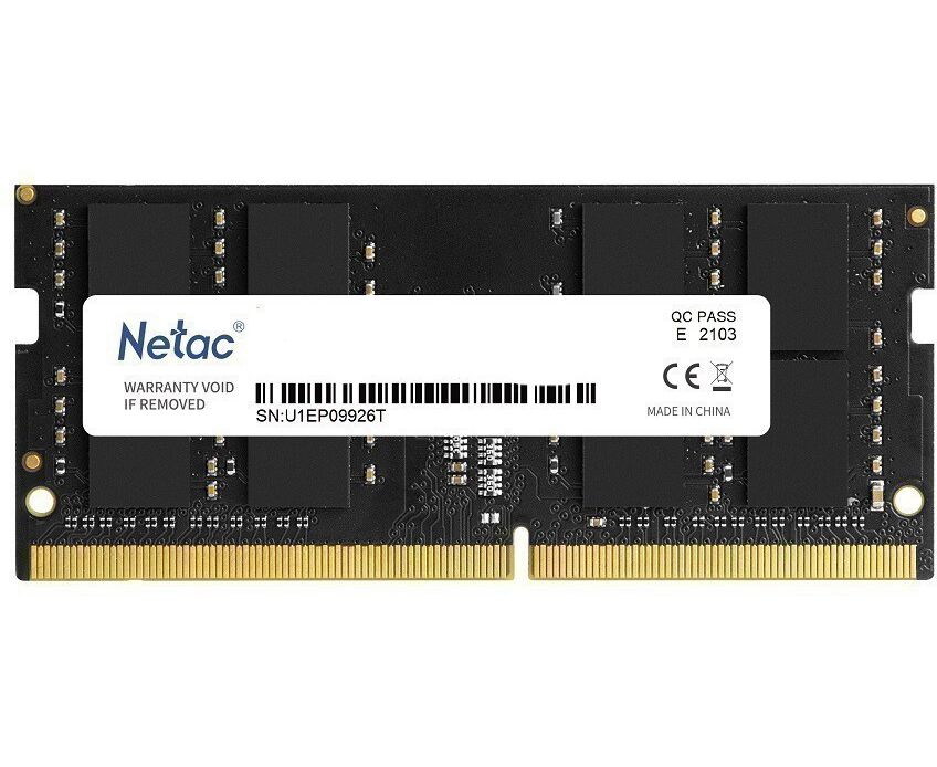 ОЗУ Netac Basic NTBSD4 N26 SP-16 DDR4 16 Gb 2666 M Hz PC4-21300 CL19 SO-DIMM 260-pin 1.2 В single rank