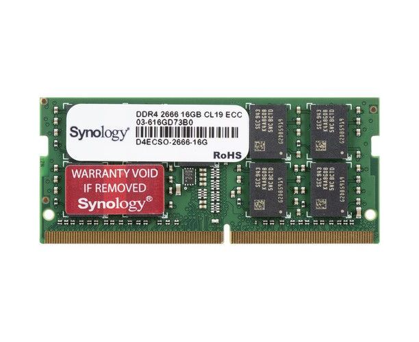ОЗУ Synology (D4 ECSO-2666-16 G) 16 GB DDR4-2666 SO-DIMM Module Kit (for expanding DVA3219, RS820+, RS820 RP+)
