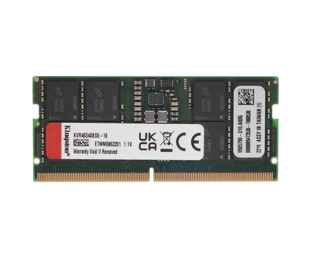 ОЗУ Kingston KVR48 S40 BS8-16 16 GB 4800 MT/s DDR5 Non-ECC CL40 SODIMM 1 Rx8
