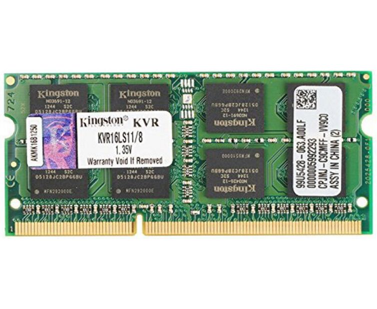 RAM SO-DIMM 8 GB DDR3-1600 PC3-12800 Kingston Value RAM, CL11, LV 1.35 V, retail (KVR16 LS11/8)