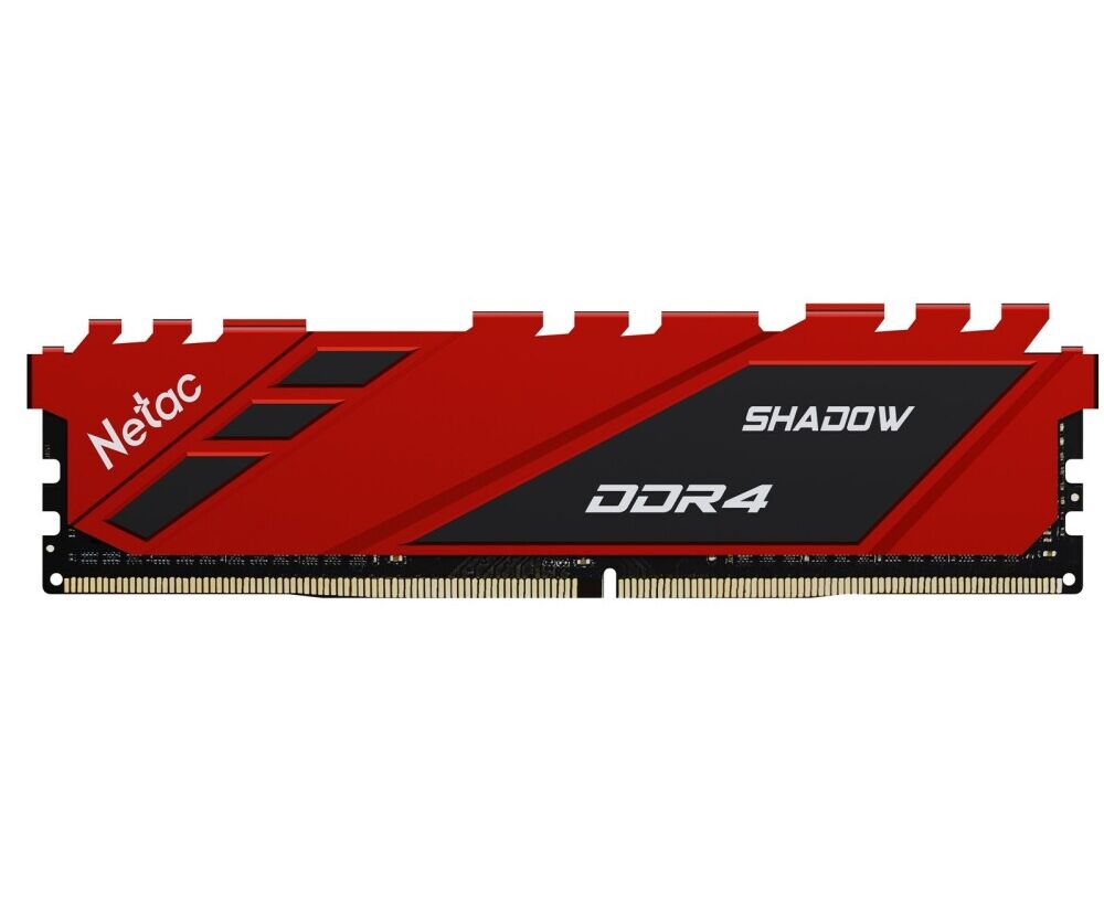 ОЗУ DDR4 Netac Shadow 8 GB NTSDD4 P32 SP-08 R 3200 M Hz CL16 1.35 V red with radiator