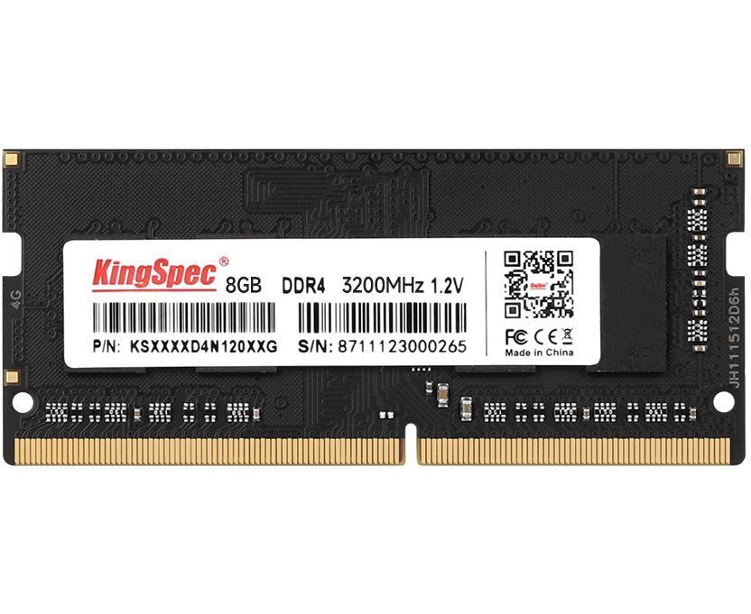 ОЗУ Kingspec KS3200 D4 N12008 G DDR4 8 Gb 3200 M Hz RTL PC3-12800 SO-DIMM 204-pin 1.35 В