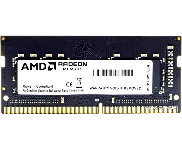 ОЗУ AMD R9416 G3206 S2 S-UO DDR4 16 GB 3200 Mhz So-DIMM 1.2 V Bulk/Tray