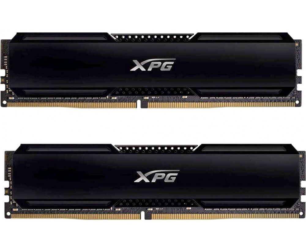 ОЗУ ADATA GAMMIX D20 Black Gaming Memory AX4 U320032 G16 A-DCBK20 DDR4 64 GB 3200 DIMM Non-ECC, CL16, 1.35 V, Heat Shield, Kit (2x32 GB), RTL